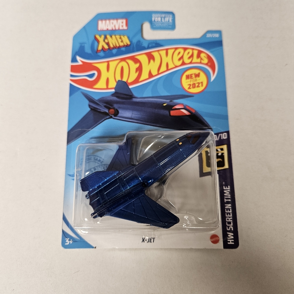 Hot Wheels‎ X-Men X-Jet Blue #221 221/250 2021 HW Screen Time